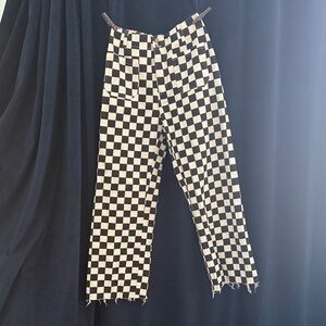 Papermoon Monochrome Checkered Pants